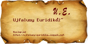 Ujfalusy Euridiké névjegykártya